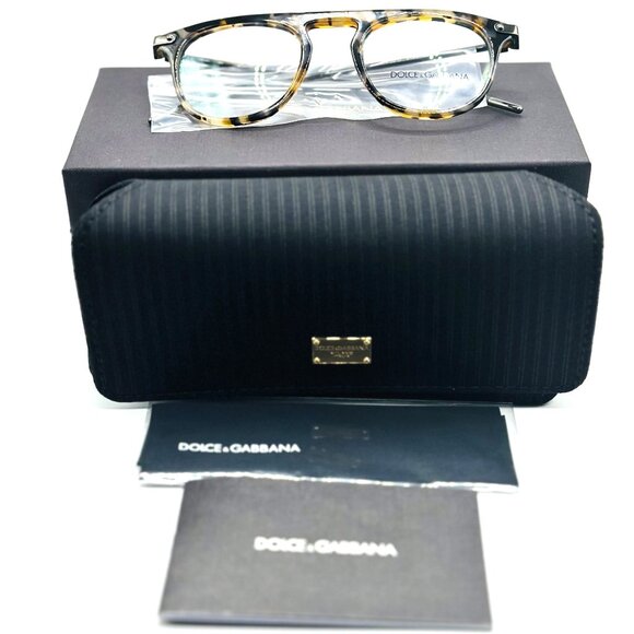 NEW DOLCE & GABBANA DG 3318 3141 Havana Men Frame RX 48mm 20 145 - Picture 8 of 8